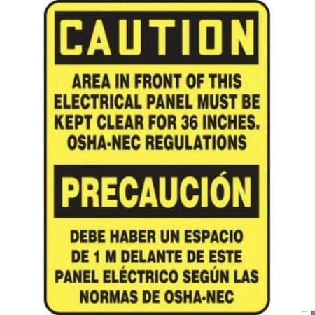 Accuform BILINGUAL SAFETY SIGN EMERGENCY SBMELC519XP SBMELC519XP